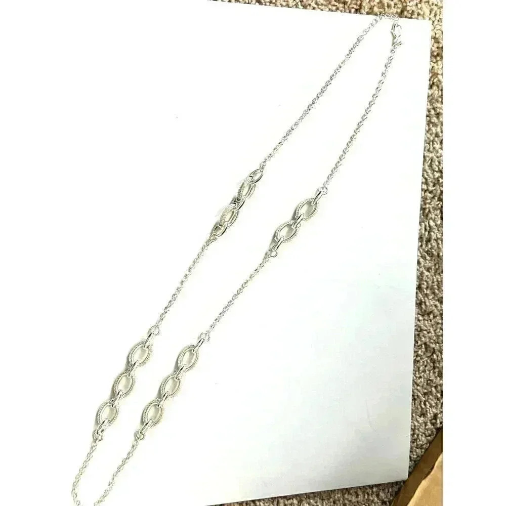 Silver Gem/Jewel Chain Necklace - Picture 2 of 5
